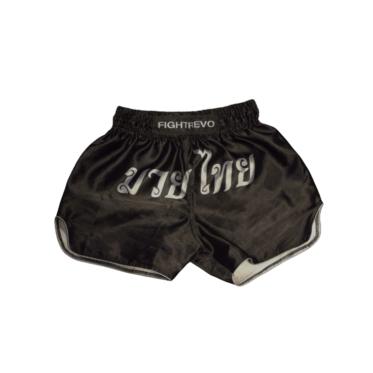 Muay Thai Shorts - Black and Grey